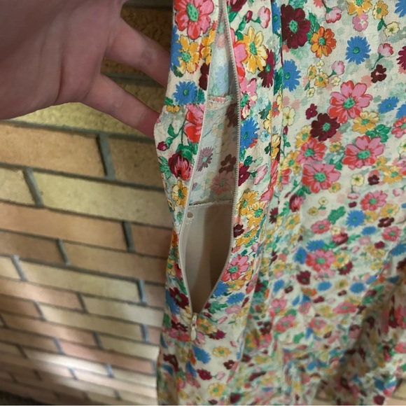 The Andamane Daisy Mini Dress Size Small Floral Puff Sleeve Bodycon RTR - Picture 8 of 10